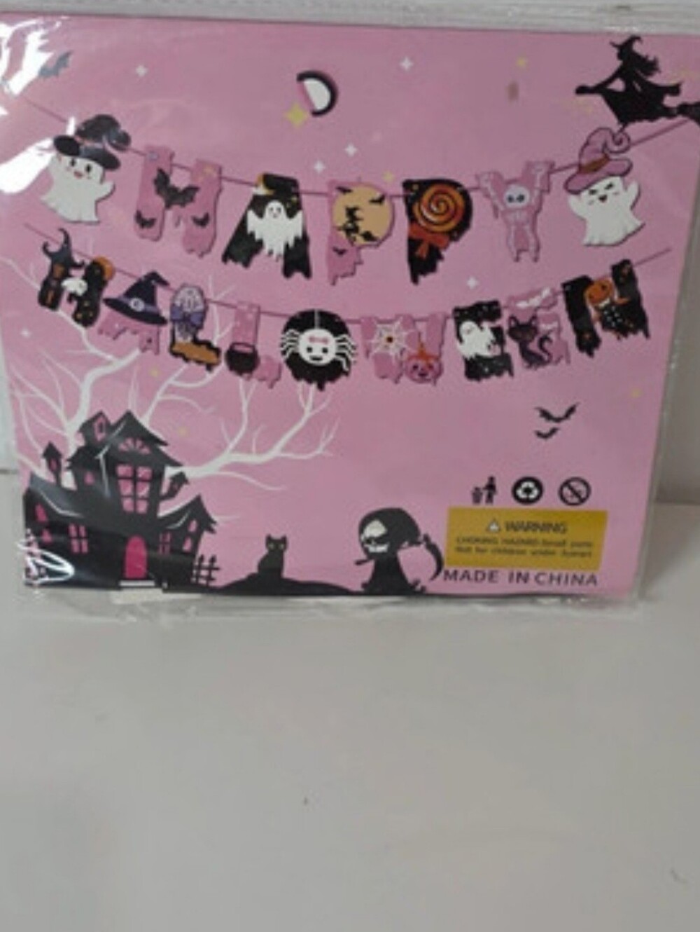 🎃 Happy Halloween Pink Banner